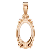 PE-1164 Rose Gold Pendant UNSET - Main View