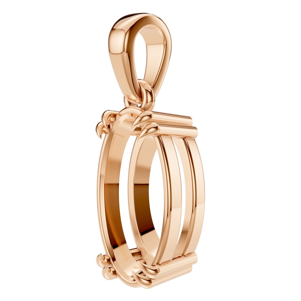PE-1164 Rose Gold Pendant UNSET - ANGLE