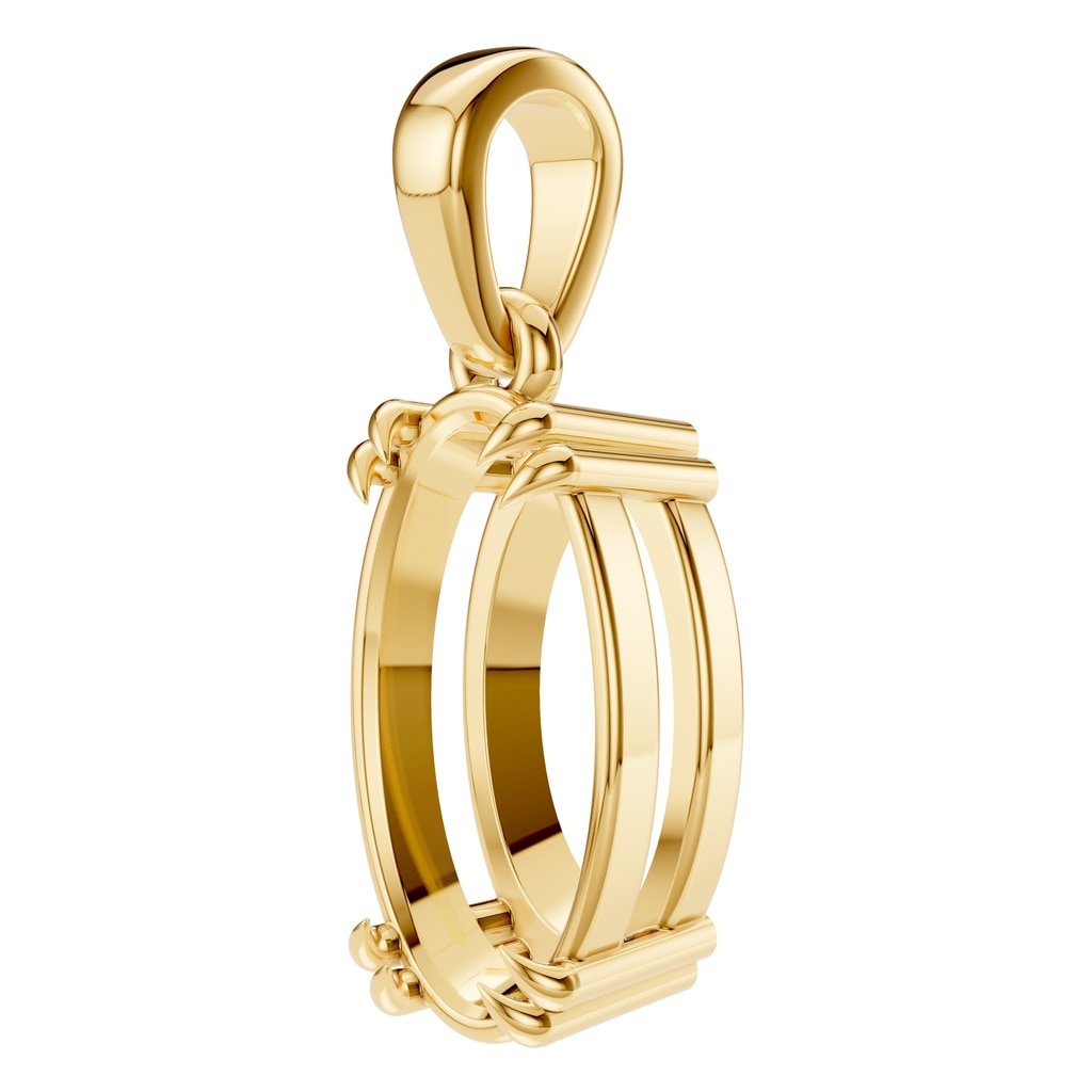 PE-1164 Yellow Gold Pendant UNSET - ANGLE