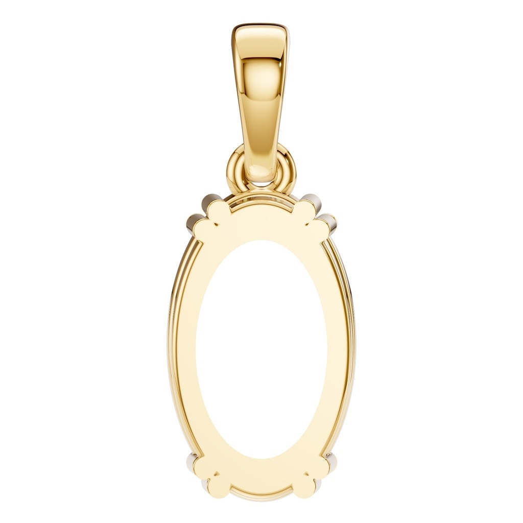 PE-1164 Yellow Gold Pendant UNSET - BACK