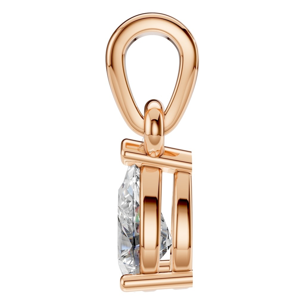 PE-1164 Rose Gold Pendant SET - Side View