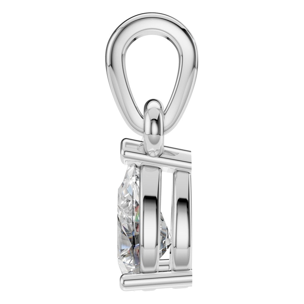 PE-1164 White Gold Pendant SET - Side View