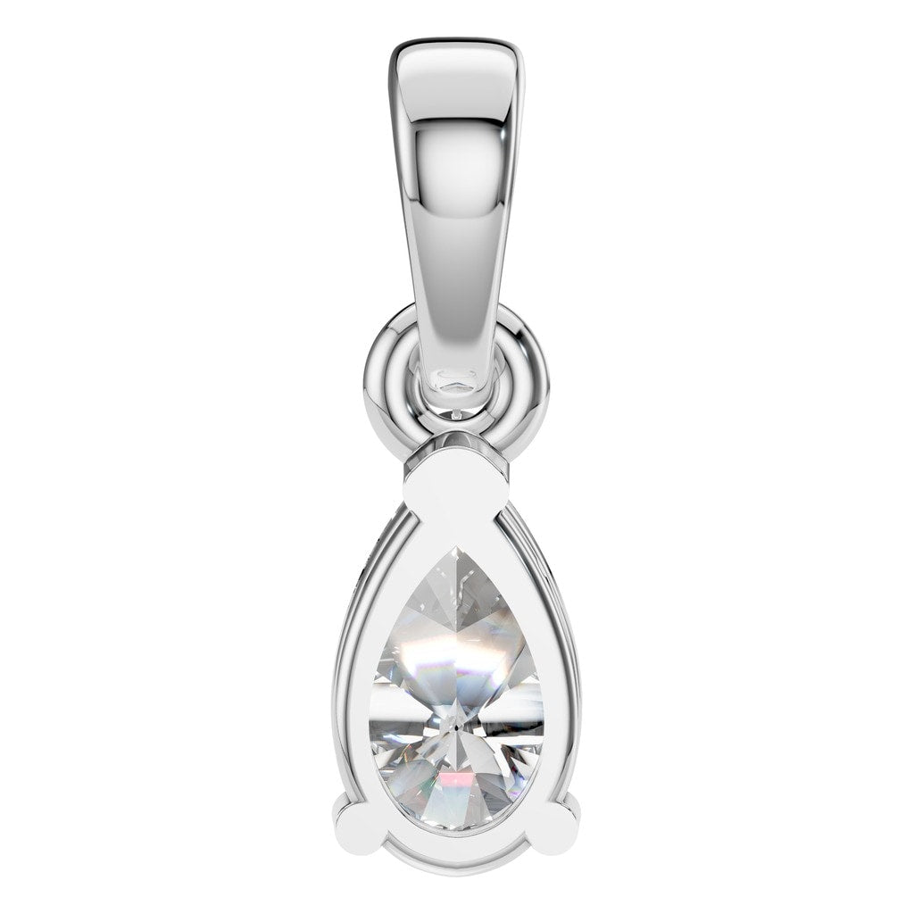 PE-1164 White Gold Pendant SET - BACK