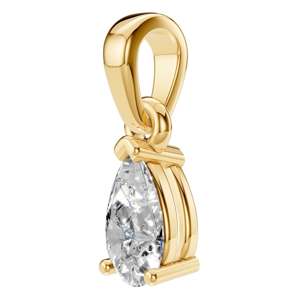 PE-1164 Yellow Gold Pendant SET - ANGLE