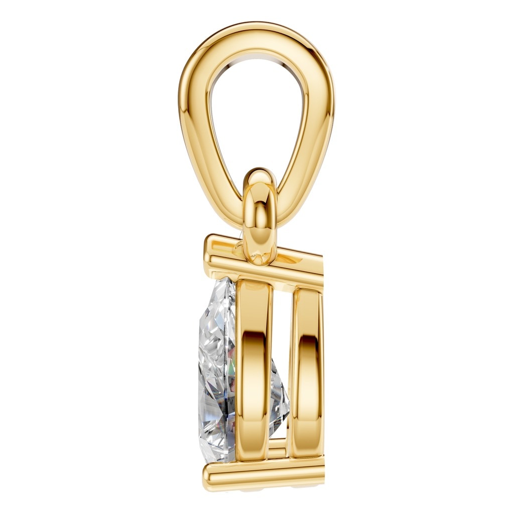 PE-1164 Yellow Gold Pendant SET - Side View