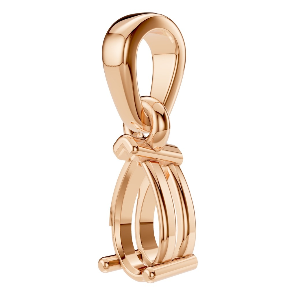 PE-1164 Rose Gold Pendant UNSET - ANGLE