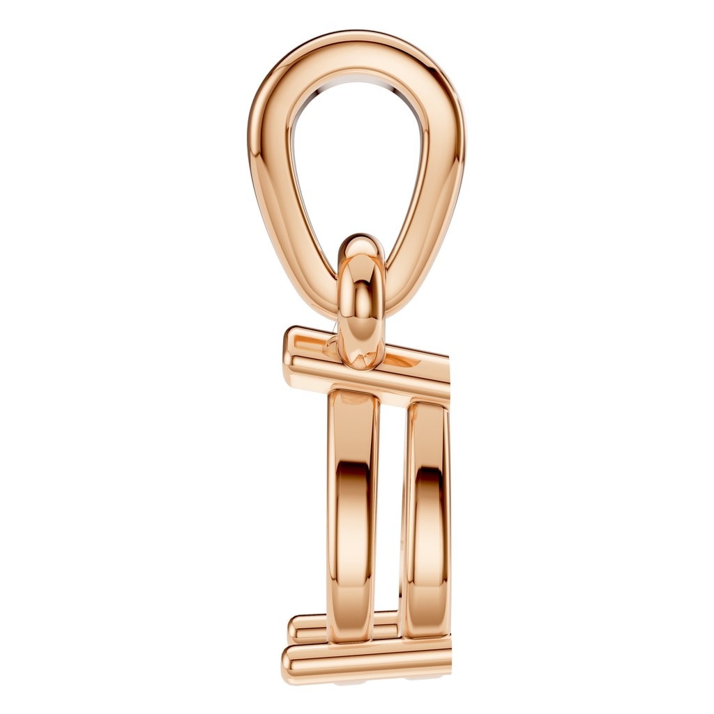 PE-1164 Rose Gold Pendant UNSET - Side View