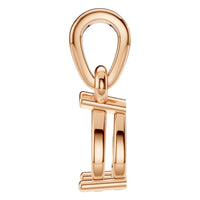 PE-1164 Rose Gold Pendant UNSET - Side View