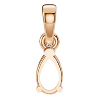 PE-1164 Rose Gold Pendant UNSET - BACK
