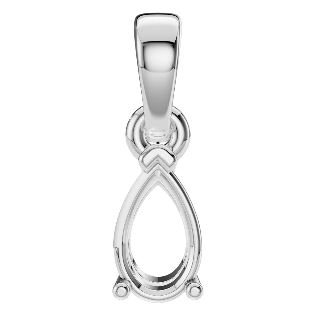 PE-1164 White Gold Pendant UNSET - Main View