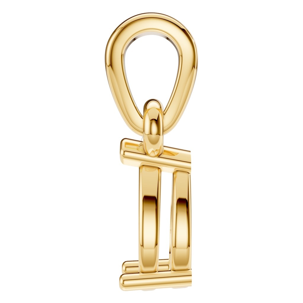 PE-1164 Yellow Gold Pendant UNSET - Side View