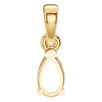 PE-1164 Yellow Gold Pendant UNSET - BACK