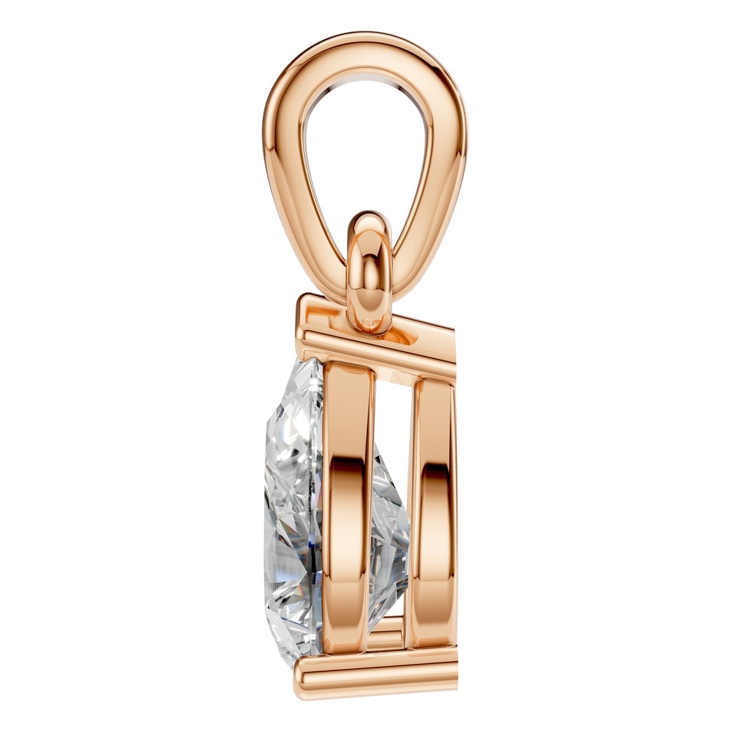PE-1164 Rose Gold Pendant SET - Side View
