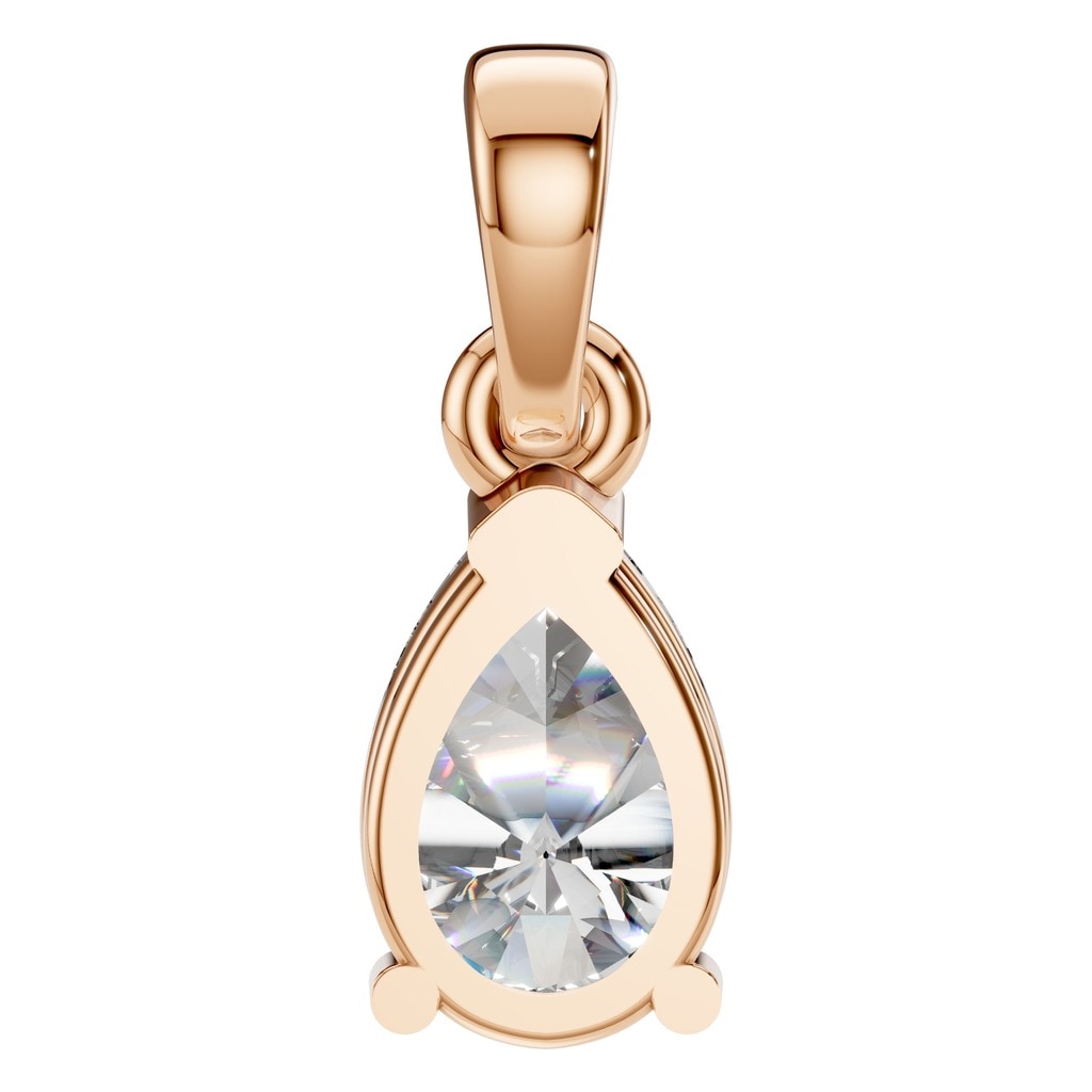 PE-1164 Rose Gold Pendant SET - BACK