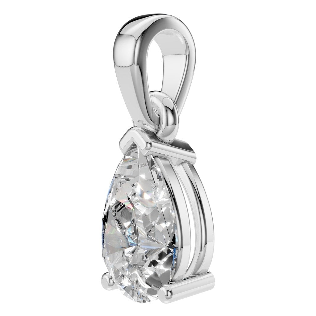 PE-1164 White Gold Pendant SET - ANGLE