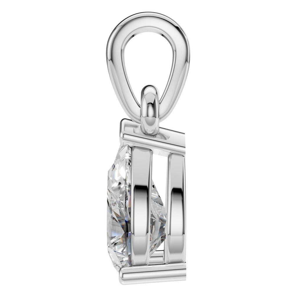 PE-1164 White Gold Pendant SET - Side View