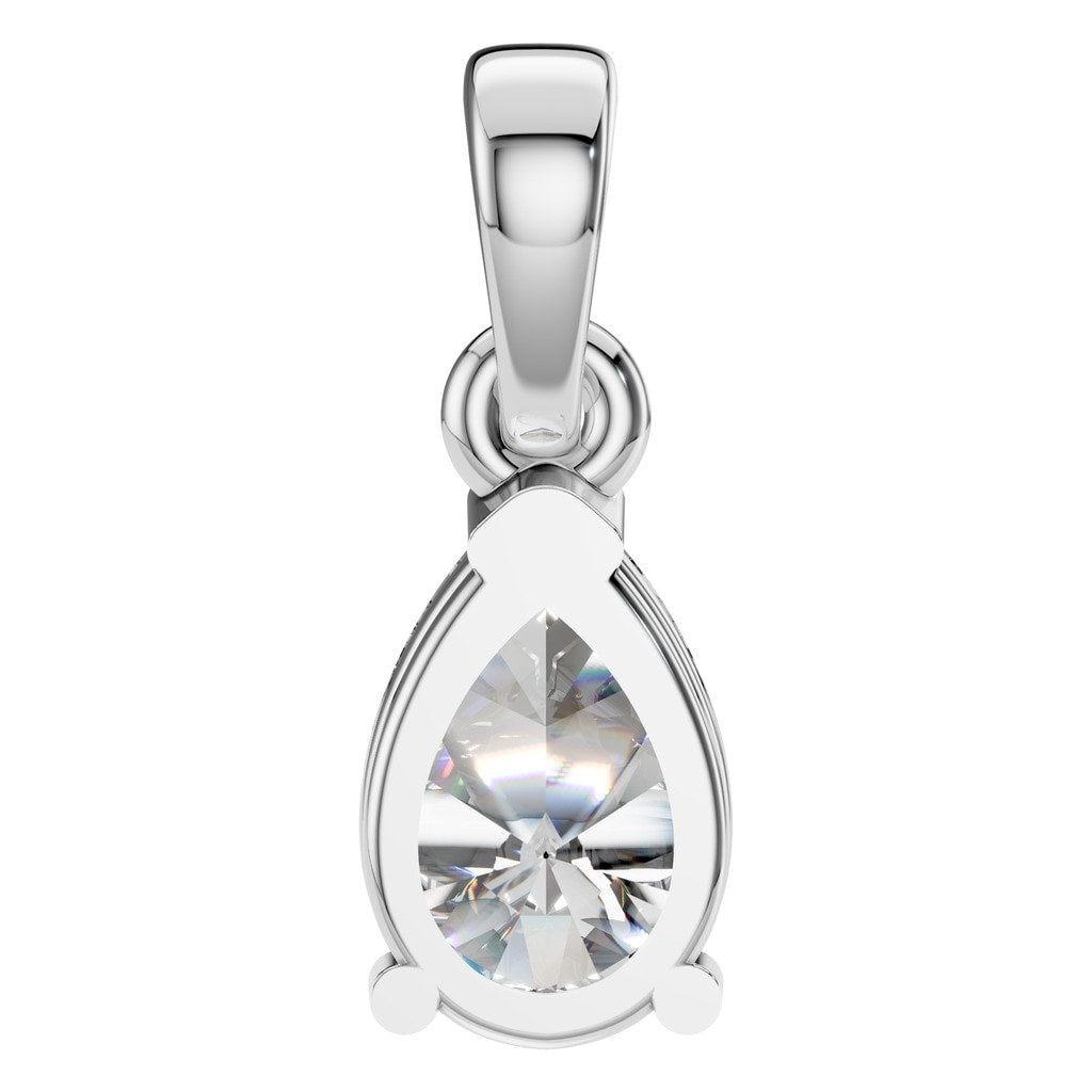 PE-1164 White Gold Pendant SET - BACK
