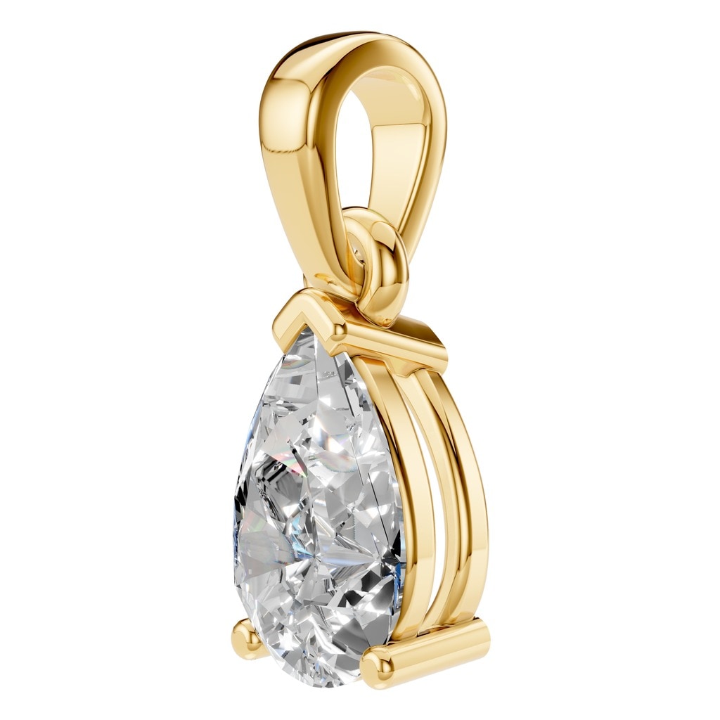 PE-1164 Yellow Gold Pendant SET - ANGLE