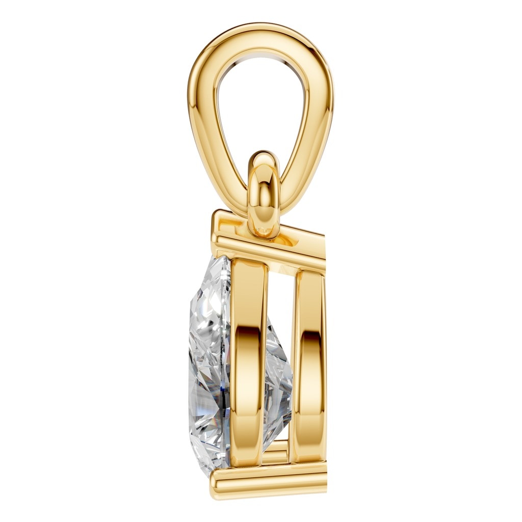 PE-1164 Yellow Gold Pendant SET - Side View