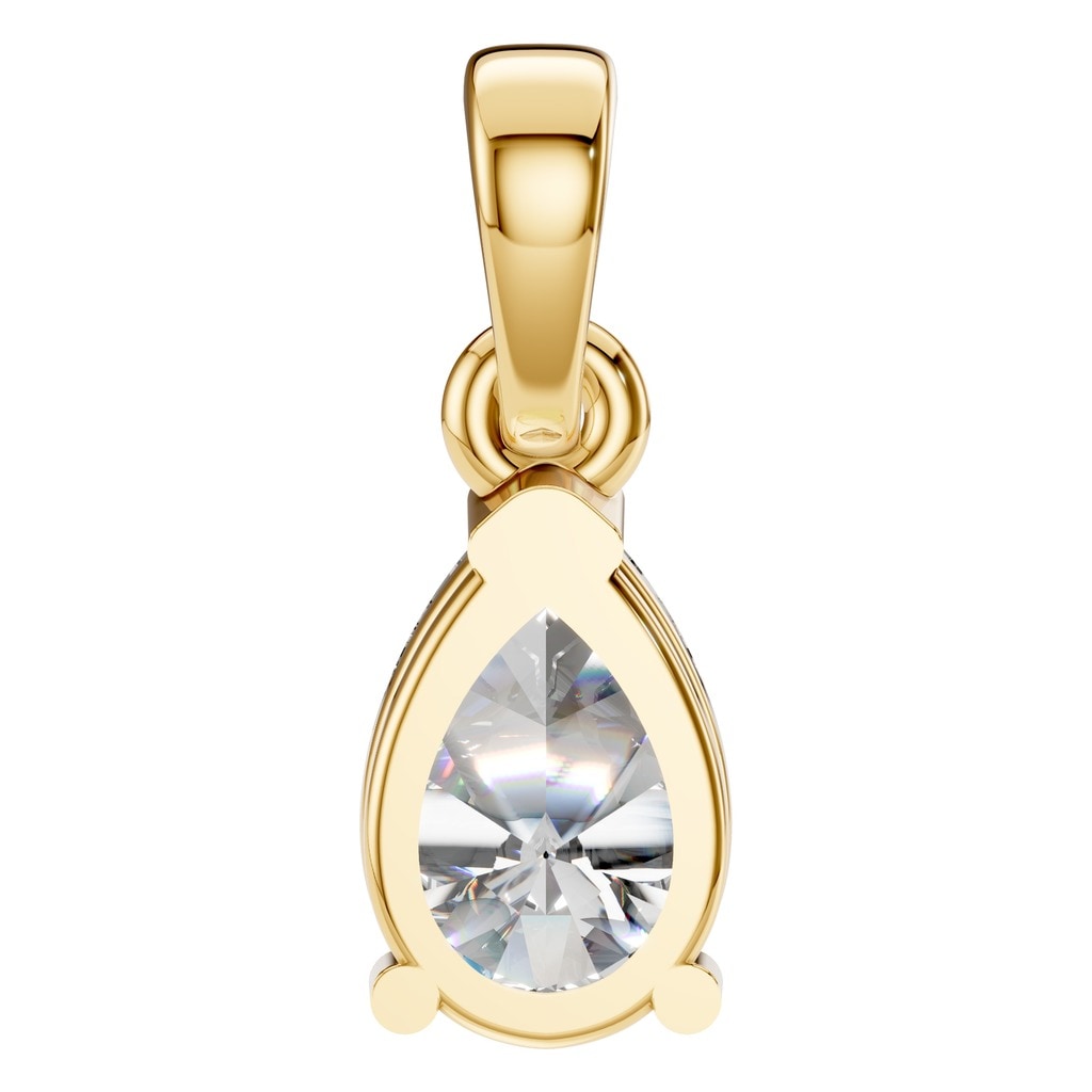 PE-1164 Yellow Gold Pendant SET - BACK