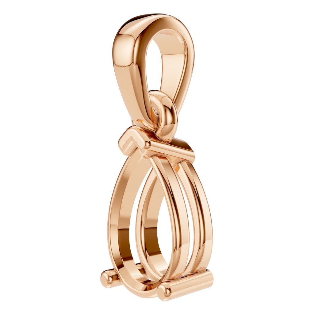 PE-1164 Rose Gold Pendant UNSET - ANGLE