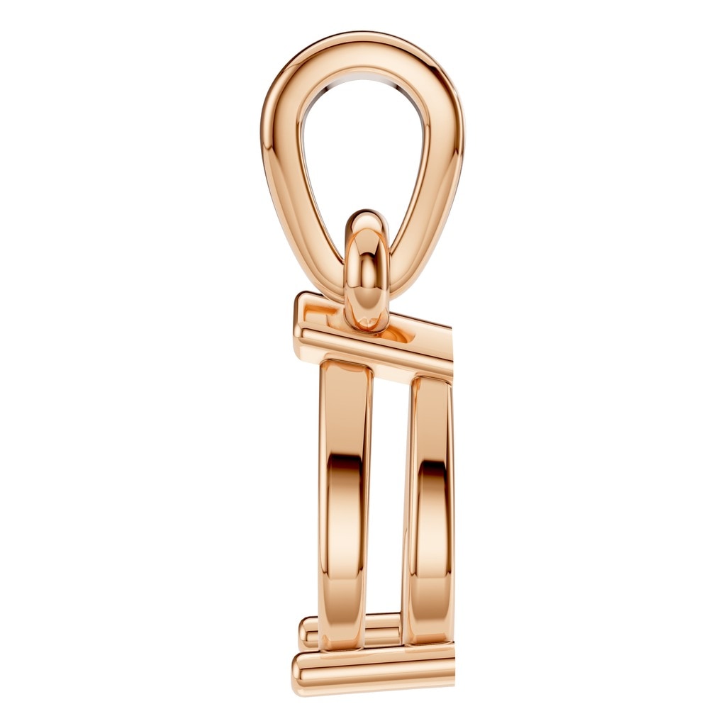 PE-1164 Rose Gold Pendant UNSET - Side View