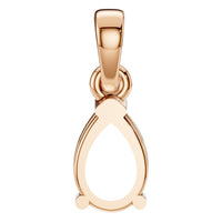 PE-1164 Rose Gold Pendant UNSET - BACK
