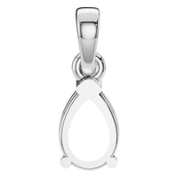 PE-1164 White Gold Pendant UNSET - BACK