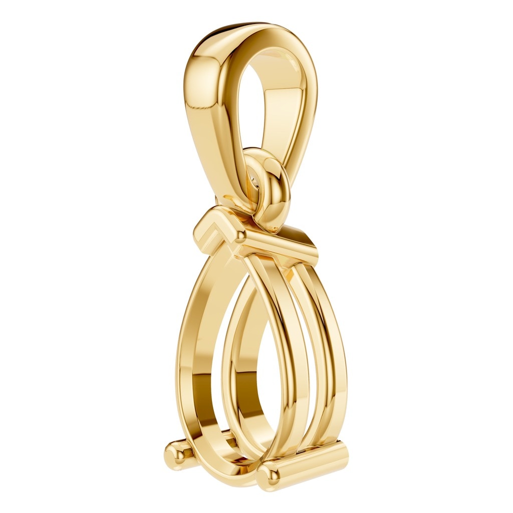 PE-1164 Yellow Gold Pendant UNSET - ANGLE