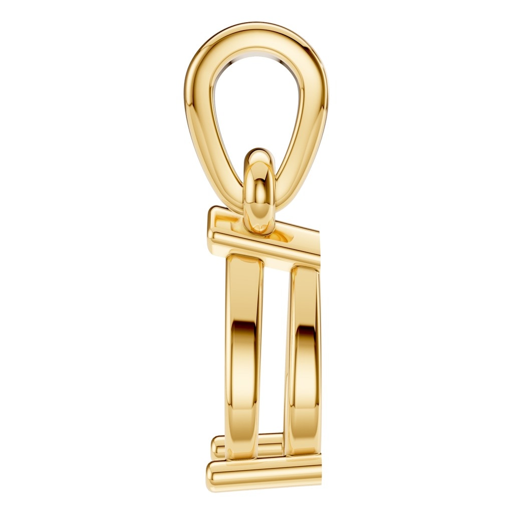 PE-1164 Yellow Gold Pendant UNSET - Side View