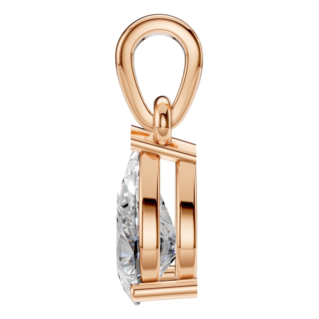 PE-1164 Rose Gold Pendant SET - Side View