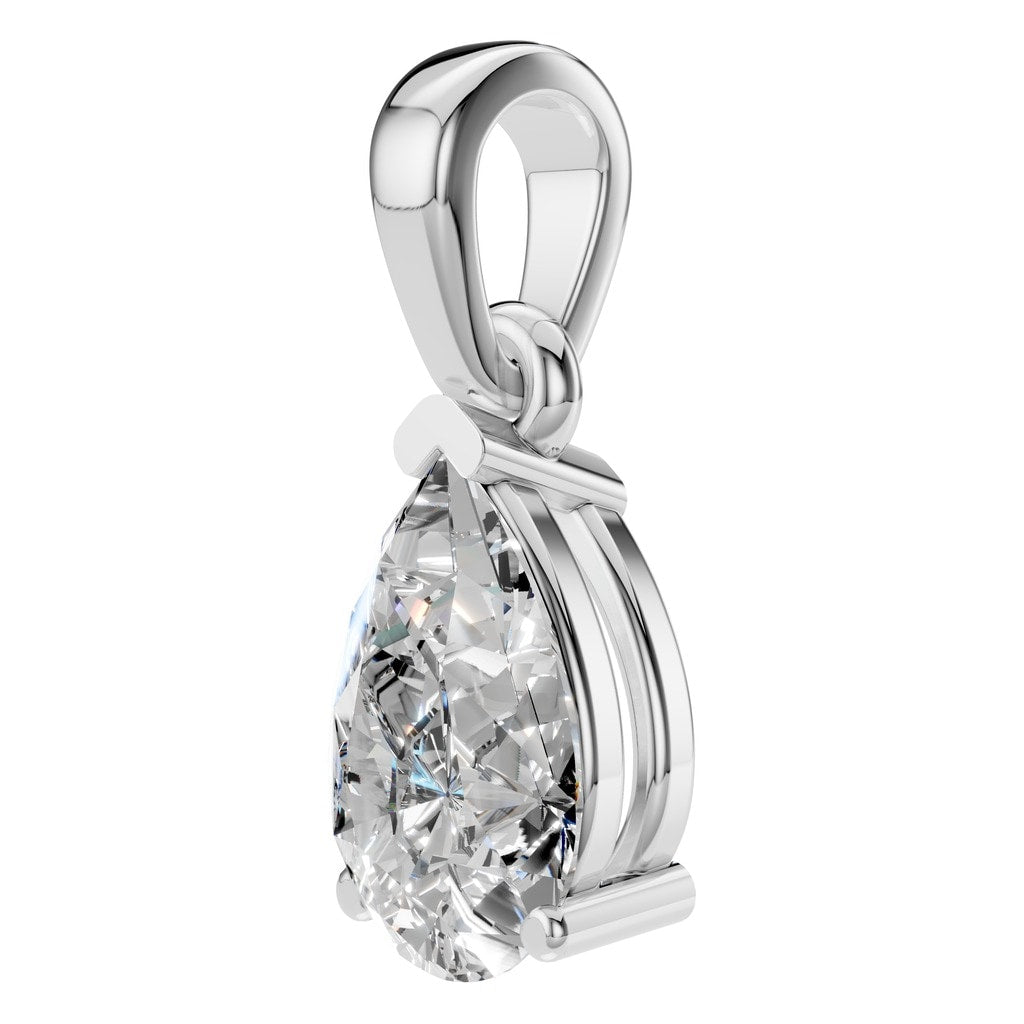 PE-1164 White Gold Pendant SET - ANGLE
