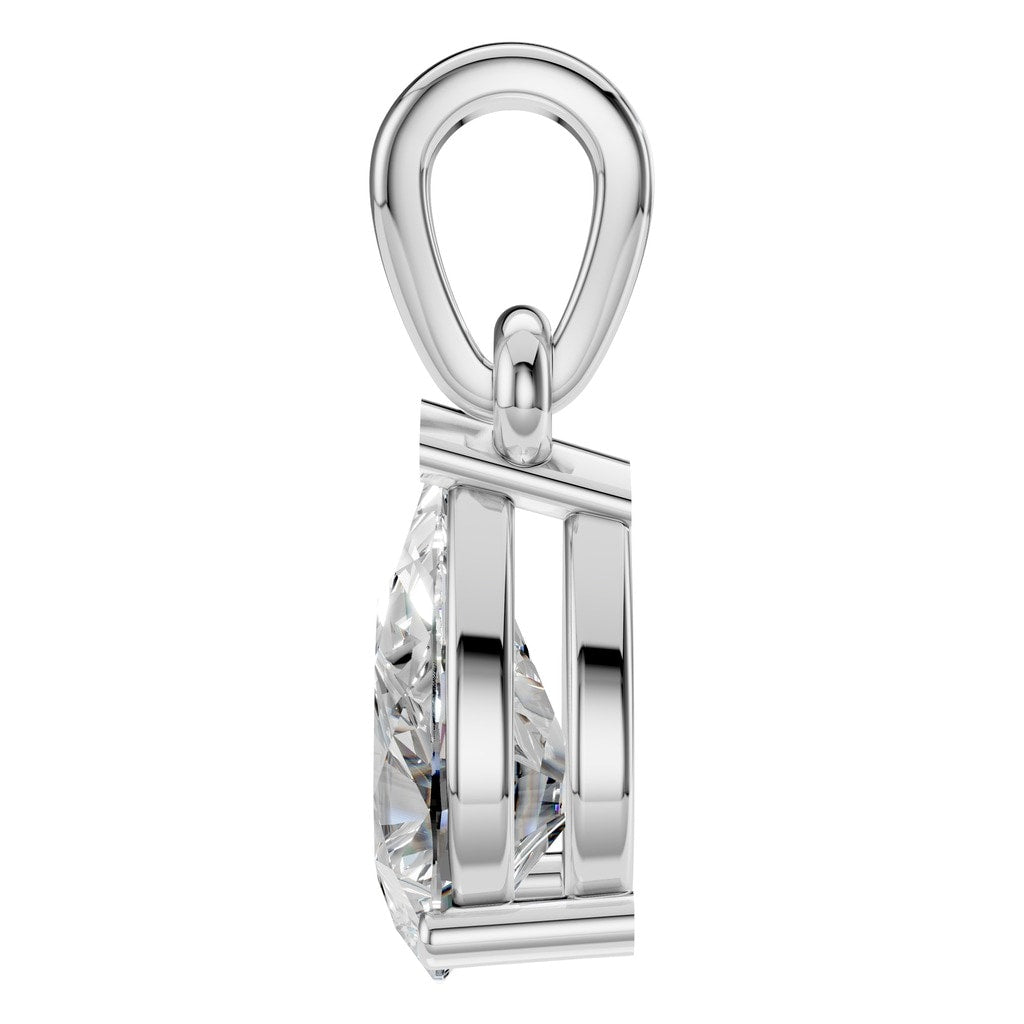 PE-1164 White Gold Pendant SET - Side View