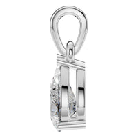 PE-1164 White Gold Pendant SET - Side View