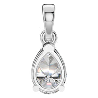 PE-1164 White Gold Pendant SET - BACK