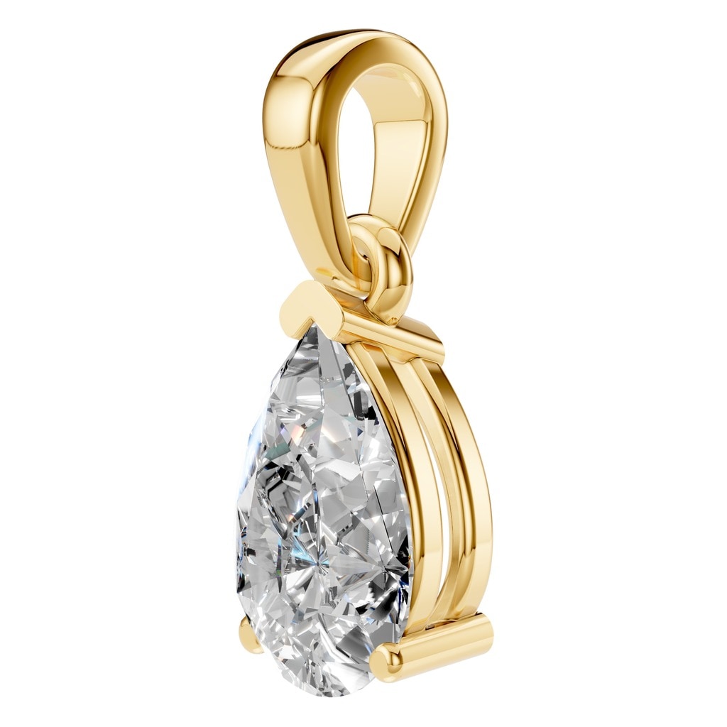 PE-1164 Yellow Gold Pendant SET - ANGLE