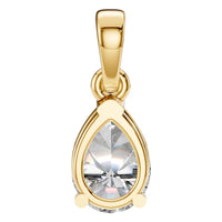 PE-1164 Yellow Gold Pendant SET - BACK
