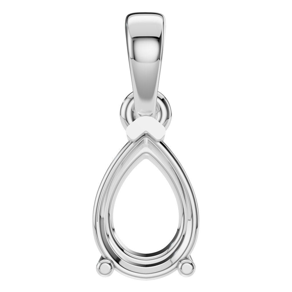 PE-1164 White Gold Pendant UNSET - Main View