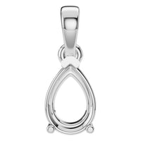 PE-1164 White Gold Pendant UNSET - Main View