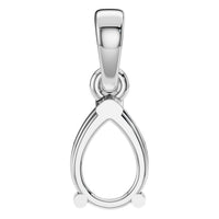 PE-1164 White Gold Pendant UNSET - BACK