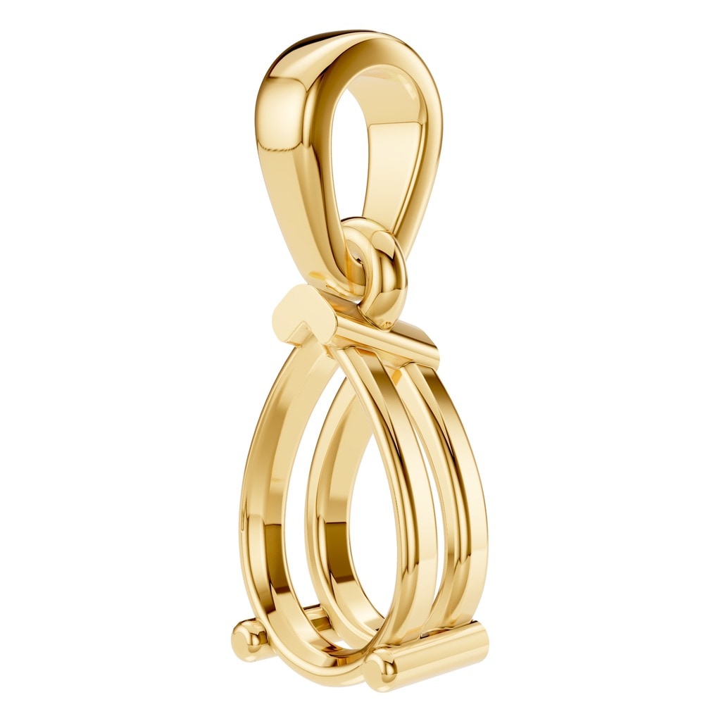 PE-1164 Yellow Gold Pendant UNSET - ANGLE