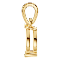 PE-1164 Yellow Gold Pendant UNSET - Side View