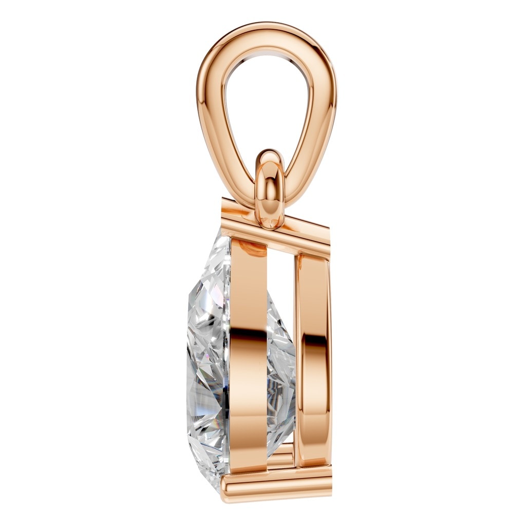 PE-1164 Rose Gold Pendant SET - Side View