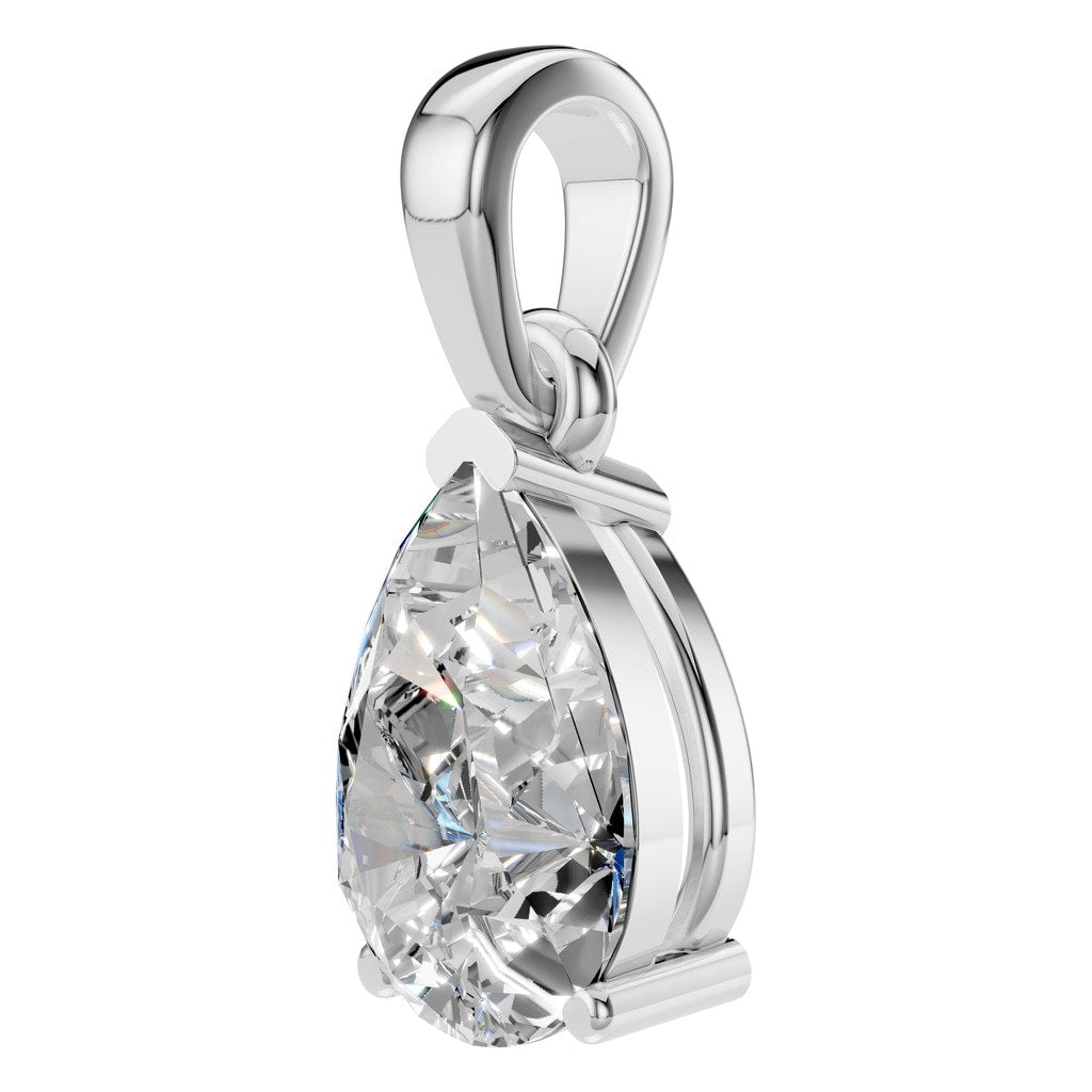 PE-1164 White Gold Pendant SET - ANGLE
