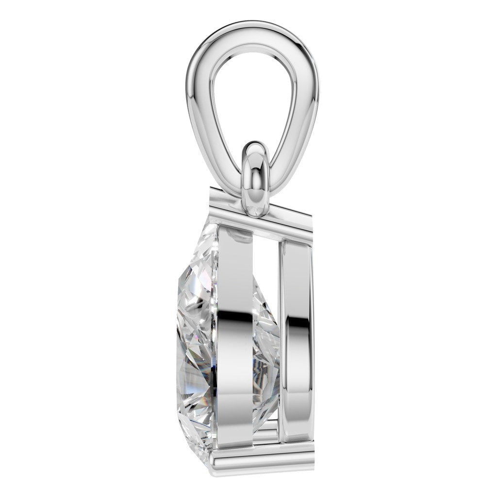 PE-1164 White Gold Pendant SET - Side View