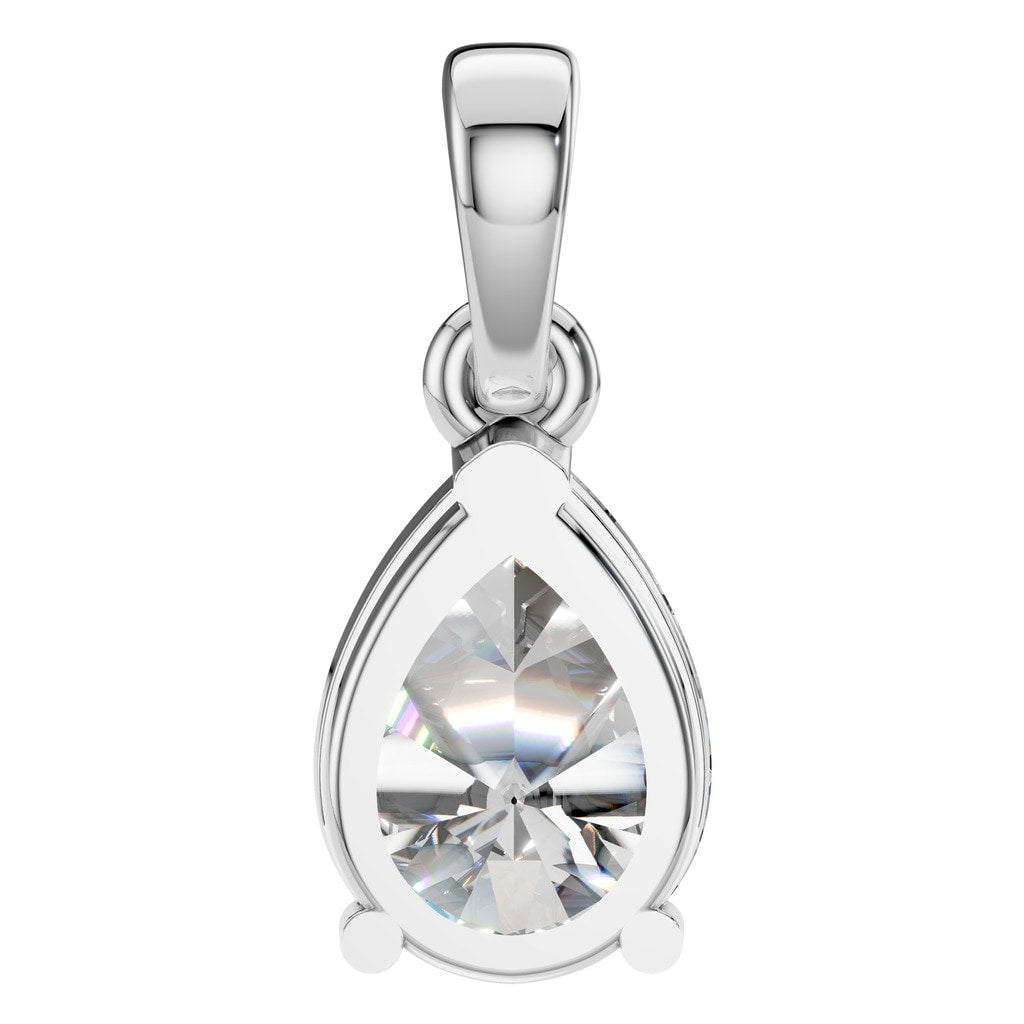 PE-1164 White Gold Pendant SET - BACK