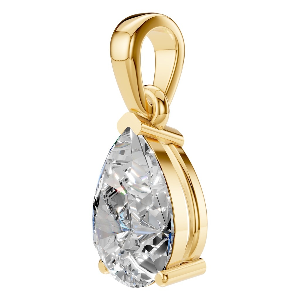 PE-1164 Yellow Gold Pendant SET - ANGLE