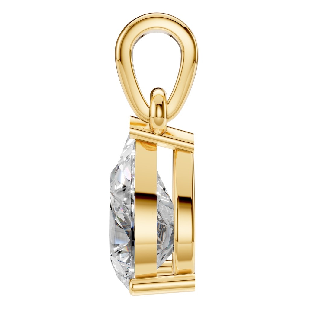 PE-1164 Yellow Gold Pendant SET - Side View