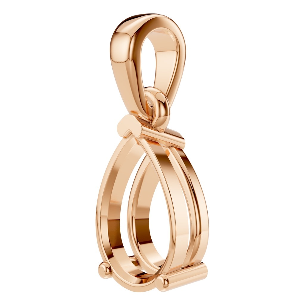 PE-1164 Rose Gold Pendant UNSET - ANGLE