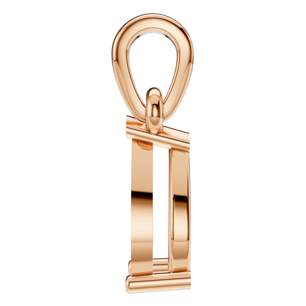 PE-1164 Rose Gold Pendant UNSET - Side View